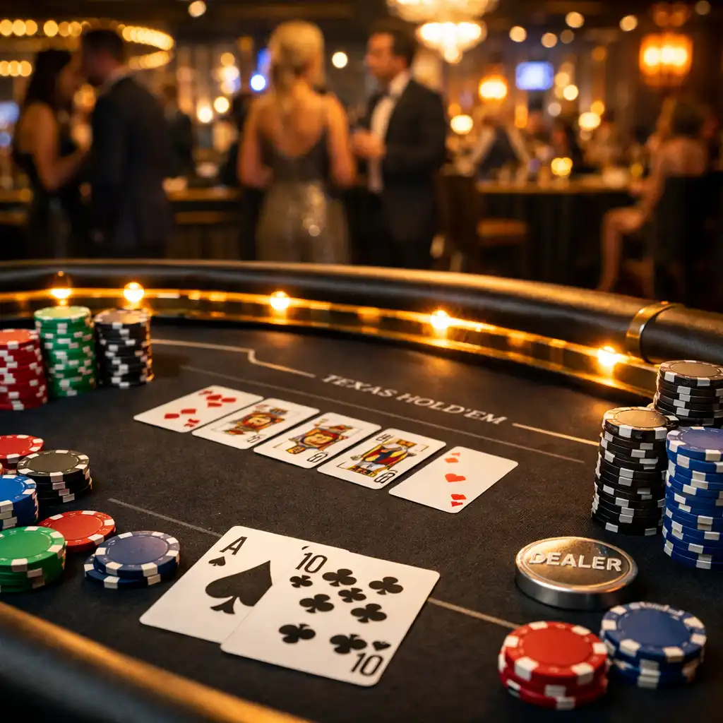Mobilny stół pokerowy podczas firmowego eventu RAVINDER PAUL DOLE